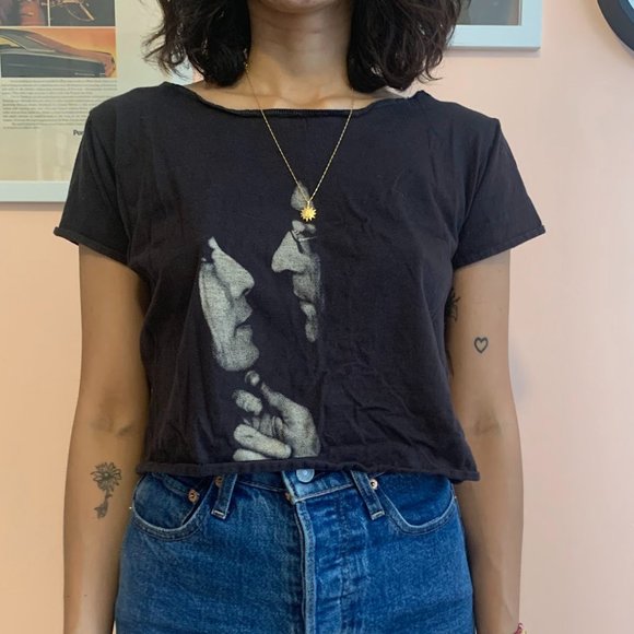 Vintage John and Yoko Cropped Tee XS-S - Picture 1 of 2